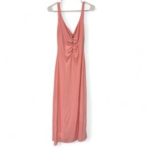 Pink Zara Tall Size Maxi Dress with 3 Keyhole Cut Outs
